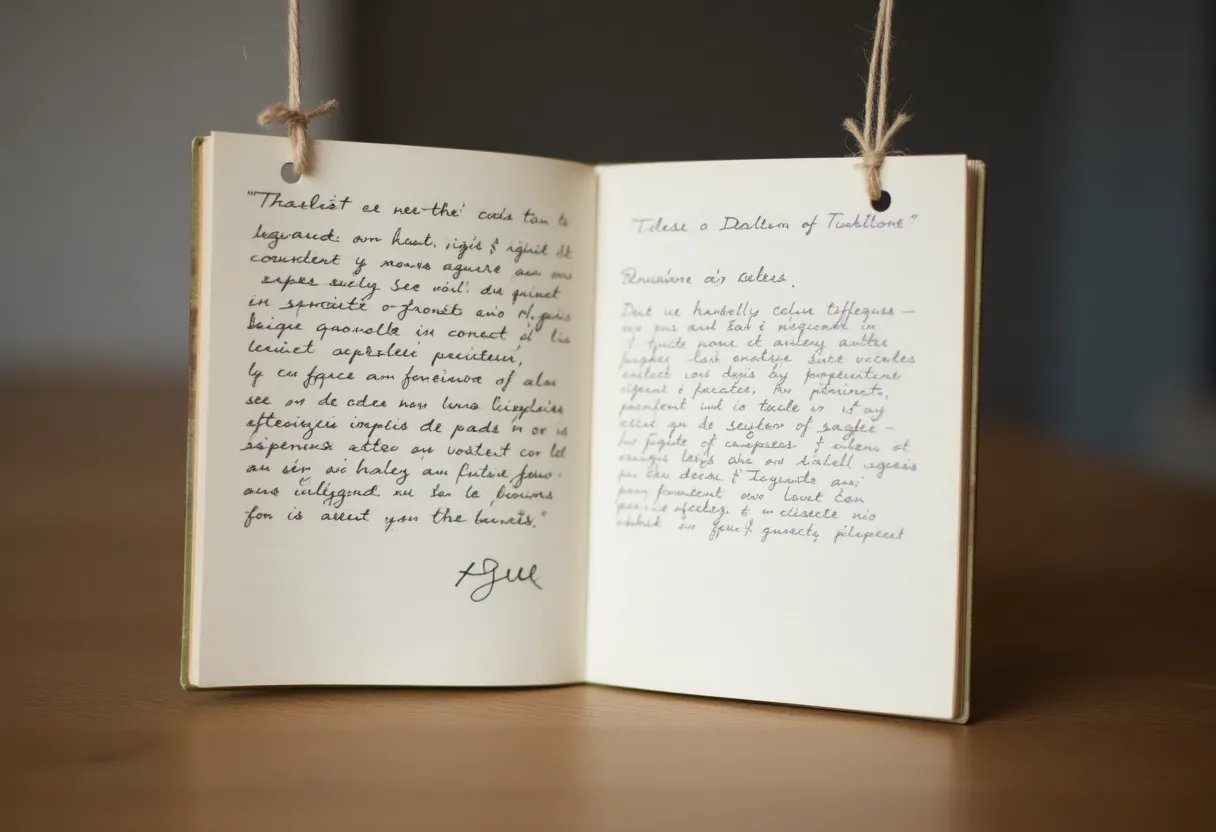 Idées pour monter un espace d’écriture inspirant avec carnet suspendu