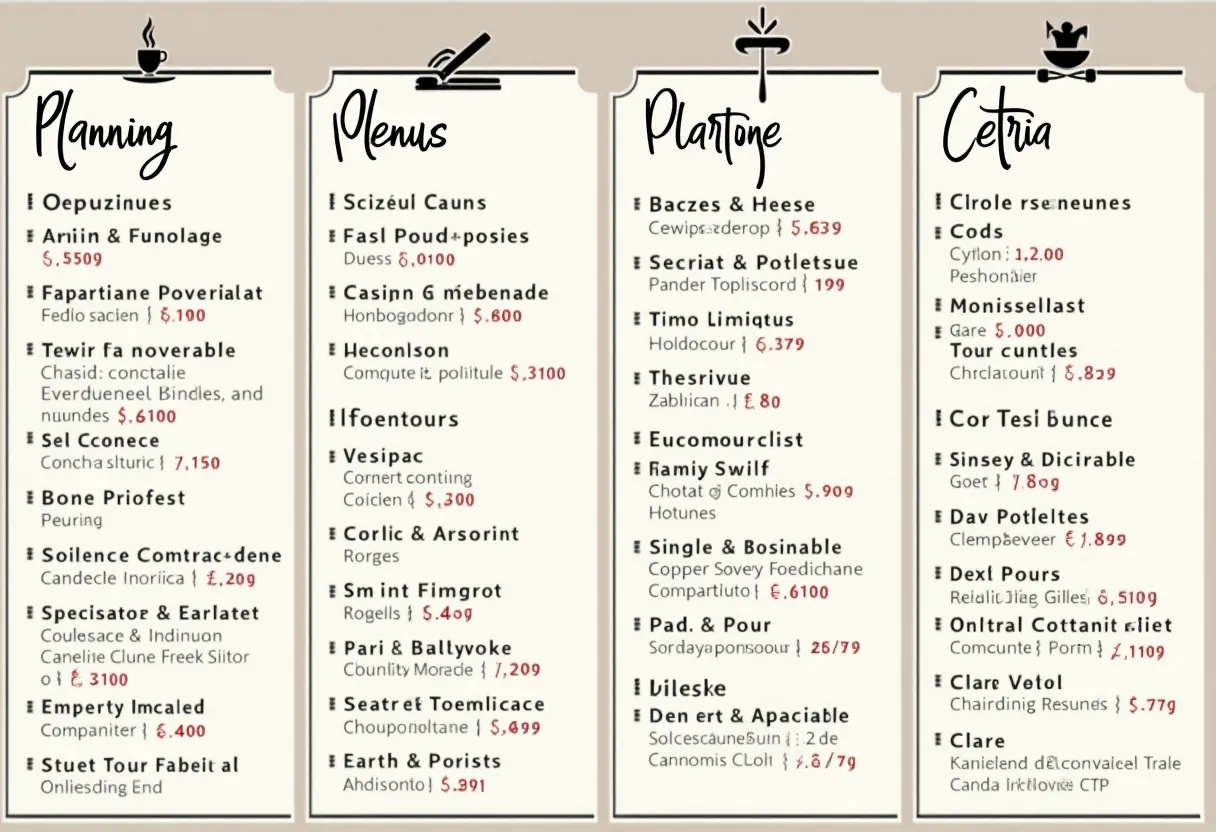 Idées pour élaborer un planning de menus rotatif imprimable